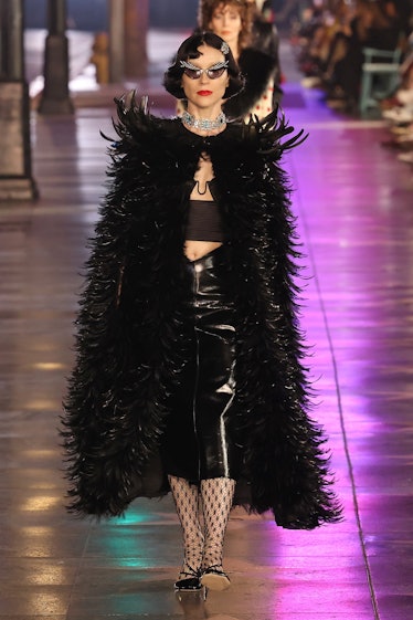 St. Vincent walking the runway at the 2021 Gucci Love Parade down Hollywood Boulevard