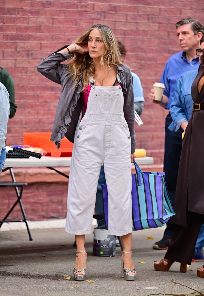 See Carrie Bradshaw's outfits on 'And Just Like That,' from tutus to lehengas to overalls.