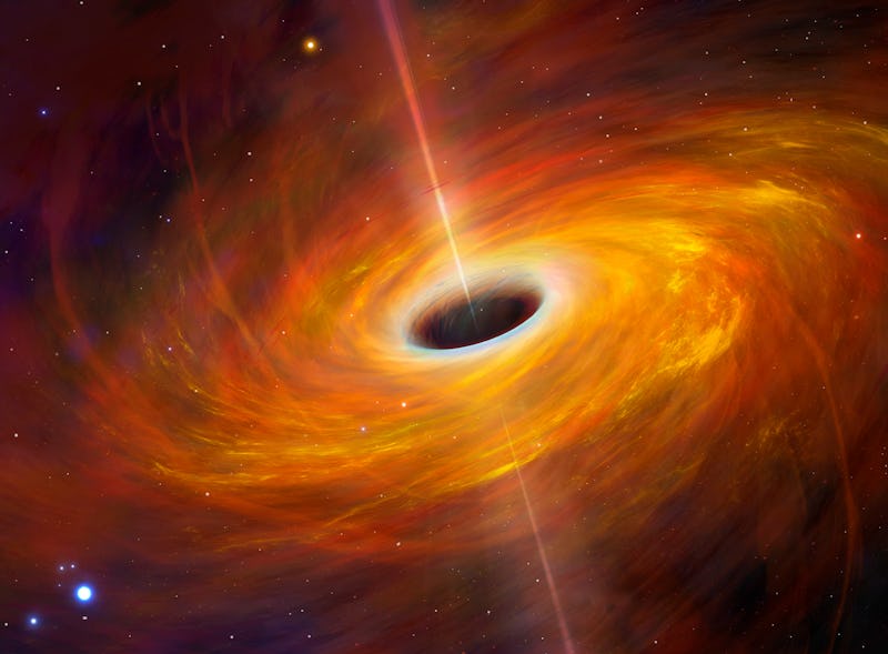 A black hole is an object so compact - usually a collapsed star - that nothing can escape its gravit...