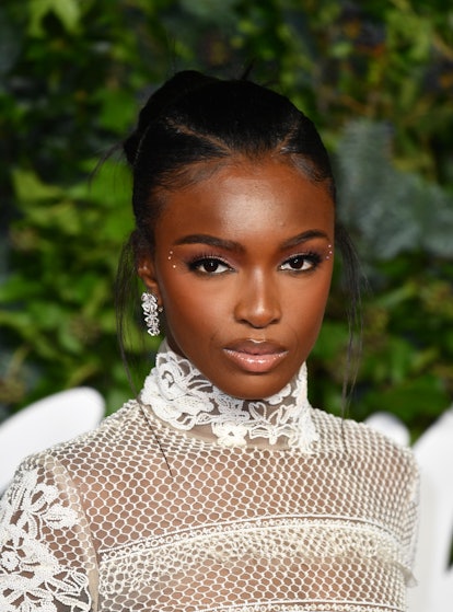 LONDON, ENGLAND - NOVEMBER 29:  Leomie Anderson attends The Fashion Awards 2021 at the Royal Albert ...