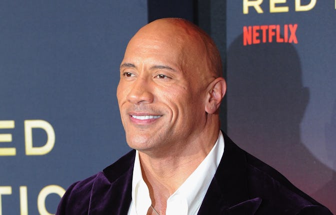 LOS ANGELES, CA - NOVEMBER 03: Dwayne Johnson arrives for the World Premiere Of Netflix's "Red Noti...
