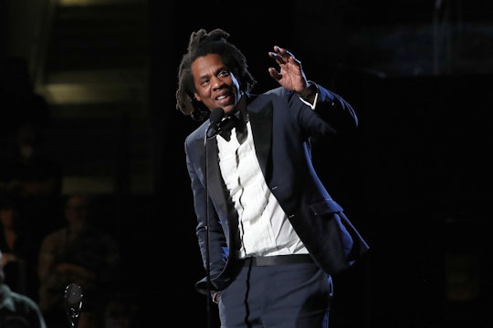 CLEVELAND, OHIO - OCTOBER 30: Inductee Jay-Z speaks onstage during the 36th Annual Rock & Roll Hall ...