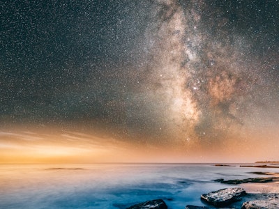 Milky way Landscape by the sea