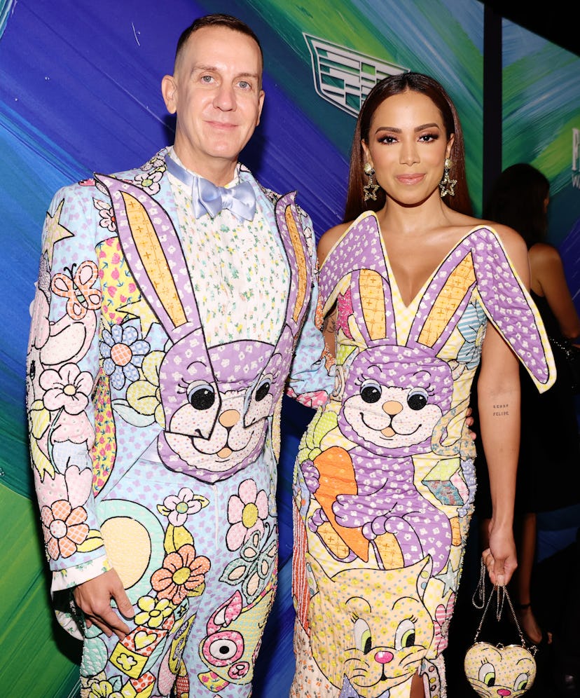 Honoree Jeremy Scott and Anitta attend the amfAR Gala Los Angeles
