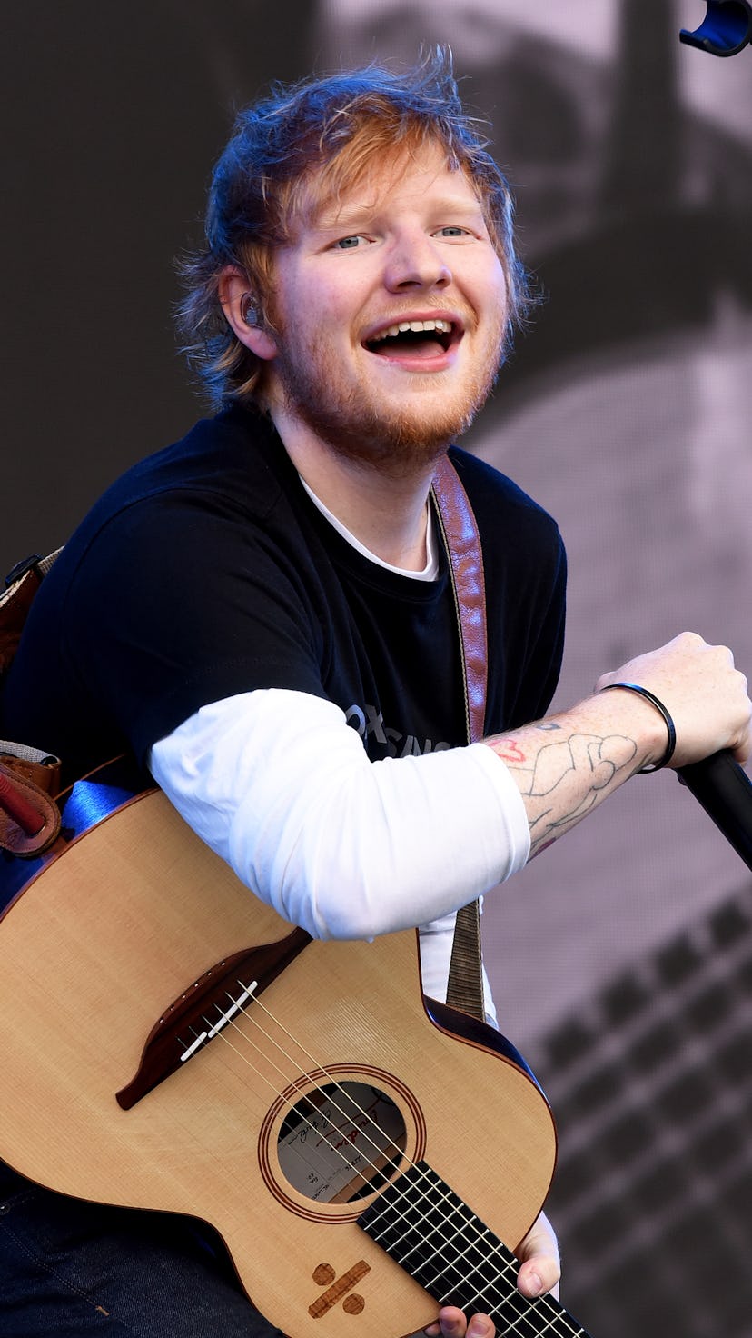 SWANSEA, WALES - MAY 26: Ed Sheeran performs during day 1 of BBC Radio 1's Biggest Weekend 2018 hel...