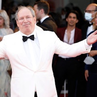 VENICE, ITALY - SEPTEMBER 03, 2021: Hans Zimmer arrives on the red carpet for 'Dune' during the 78th...