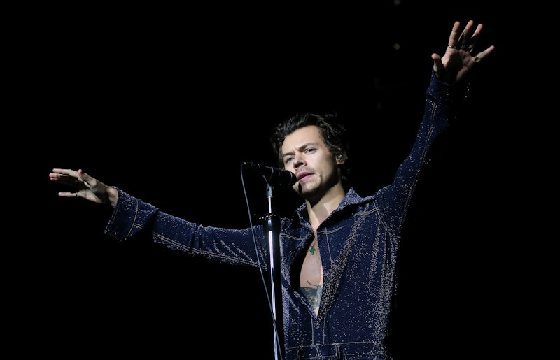 Harry Styles performs on stage during day one of Capital's Jingle Bell Ball with Seat at London's O2...