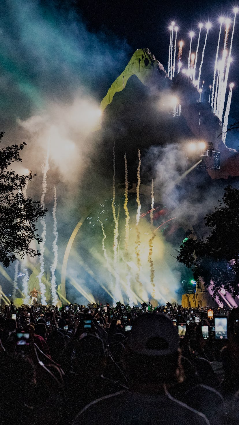 HOUSTON, TEXAS - NOVEMBER 05: Travis Scott performs during 2021 Astroworld Festival at NRG Park on N...