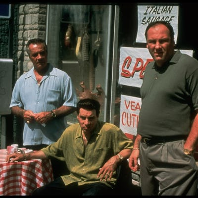 (L-R) Actors Tony Sirico, Steven Van Zandt and James Gandolfini in a publicity still for the HBO TV ...