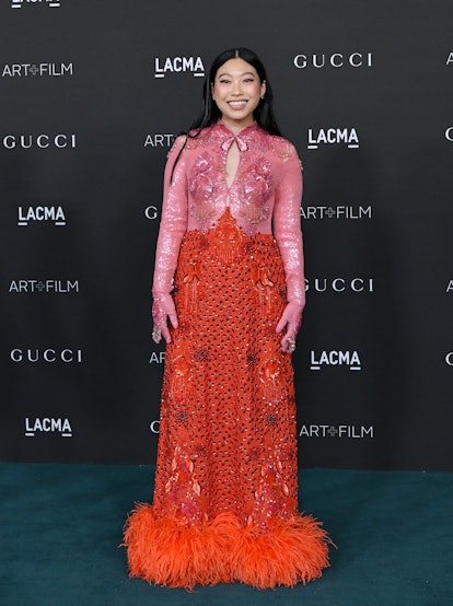 LOS ANGELES, CALIFORNIA - NOVEMBER 06: Awkwafina attends the 10th Annual LACMA Art+Film Gala present...