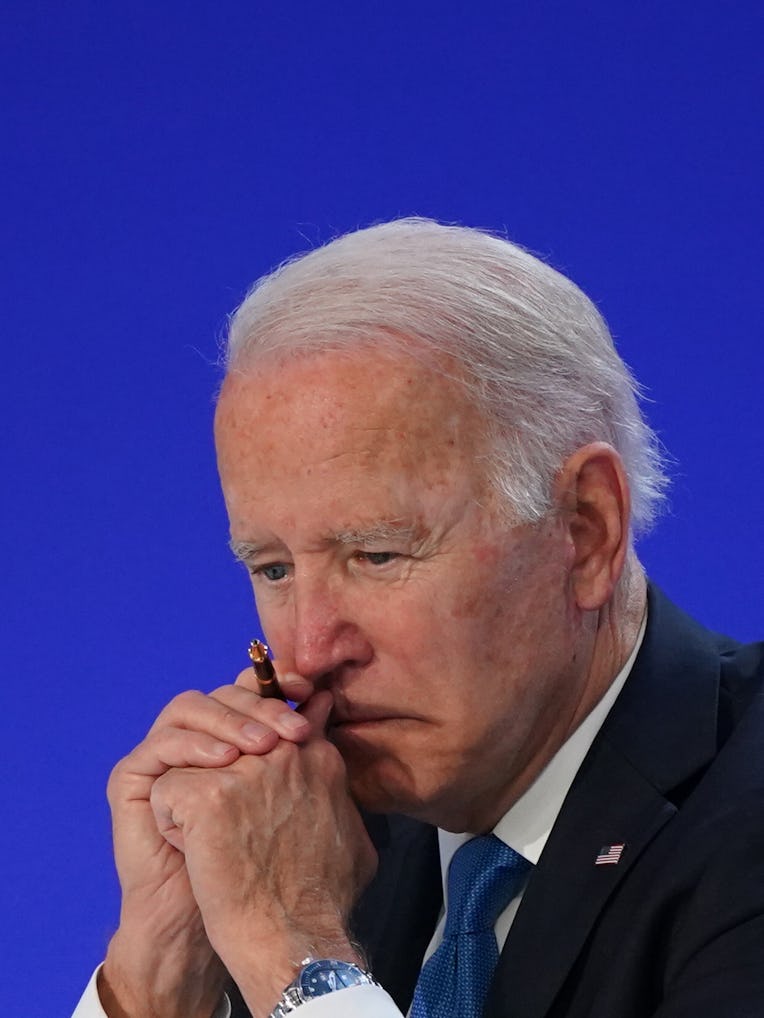 GLASGOW, SCOTLAND - NOVEMBER 02: U.S. President Joe Biden speaks the World Leaders' Summit "Accelera...