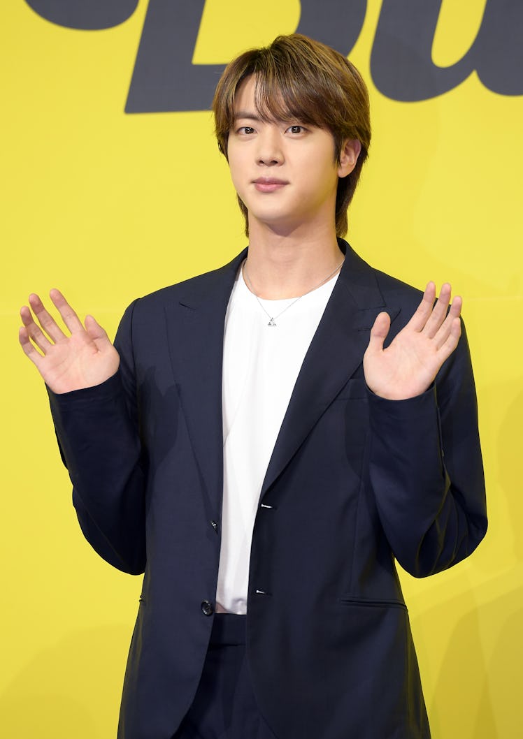 SEOUL, SOUTH KOREA - MAY 21: Jin of BTS attends a press conference for BTS's new digital single 'But...