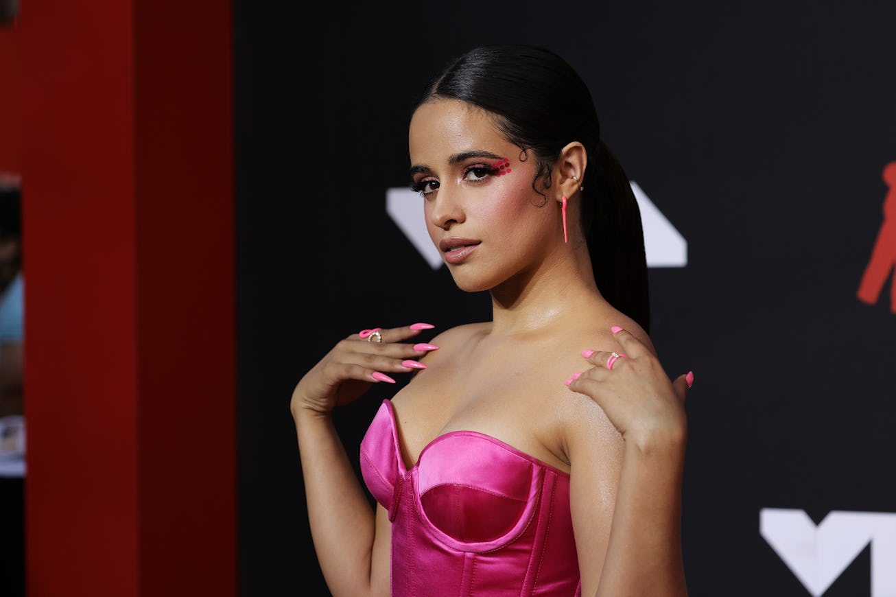 NEW YORK, NEW YORK - SEPTEMBER 12: Camila Cabello attends the 2021 MTV Video Music Awards at Barclay...