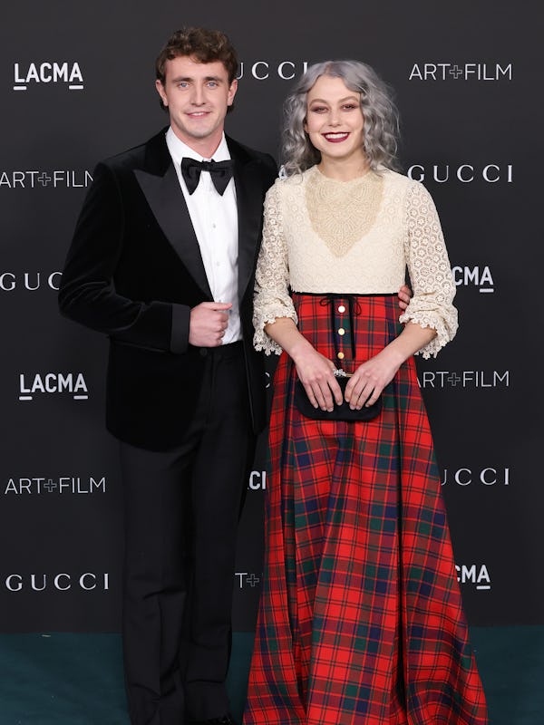 LOS ANGELES, CALIFORNIA - NOVEMBER 06: Paul Mescal and Phoebe Bridgers attend the 2021 LACMA Art + F...