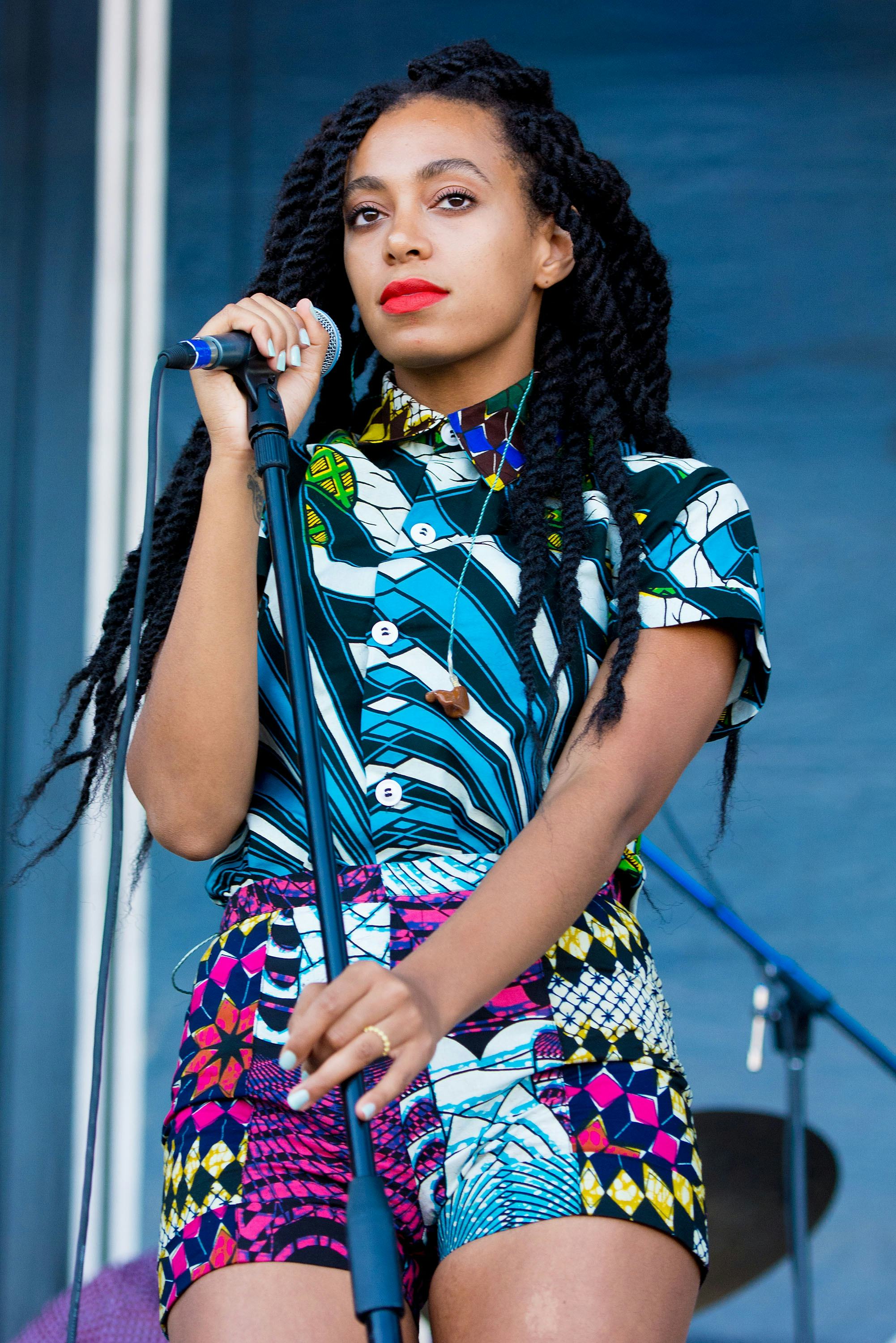 Need inspo for twist hairstyles? Just look at Solange Knowles performing with jumbo Marley twists.