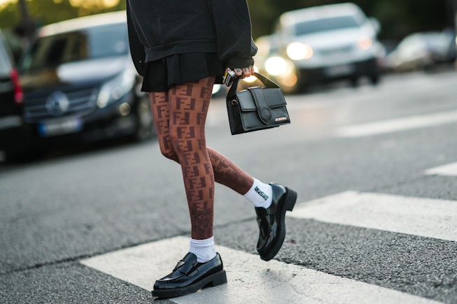 The Best Statement Tights With Logos, Prints, & Patterns To Shop