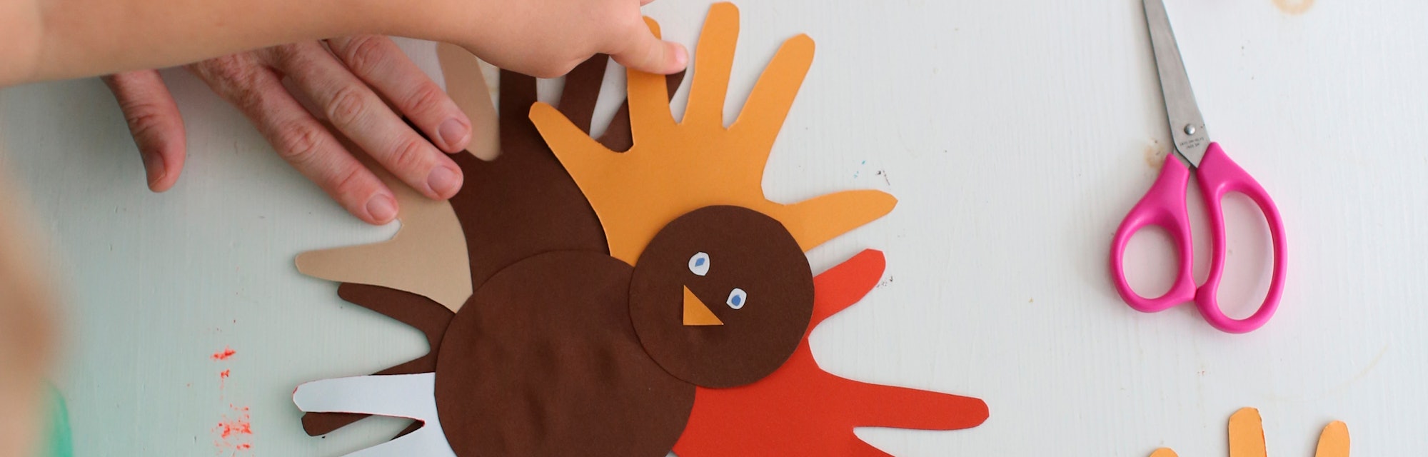 A DIY turkey made out of paper