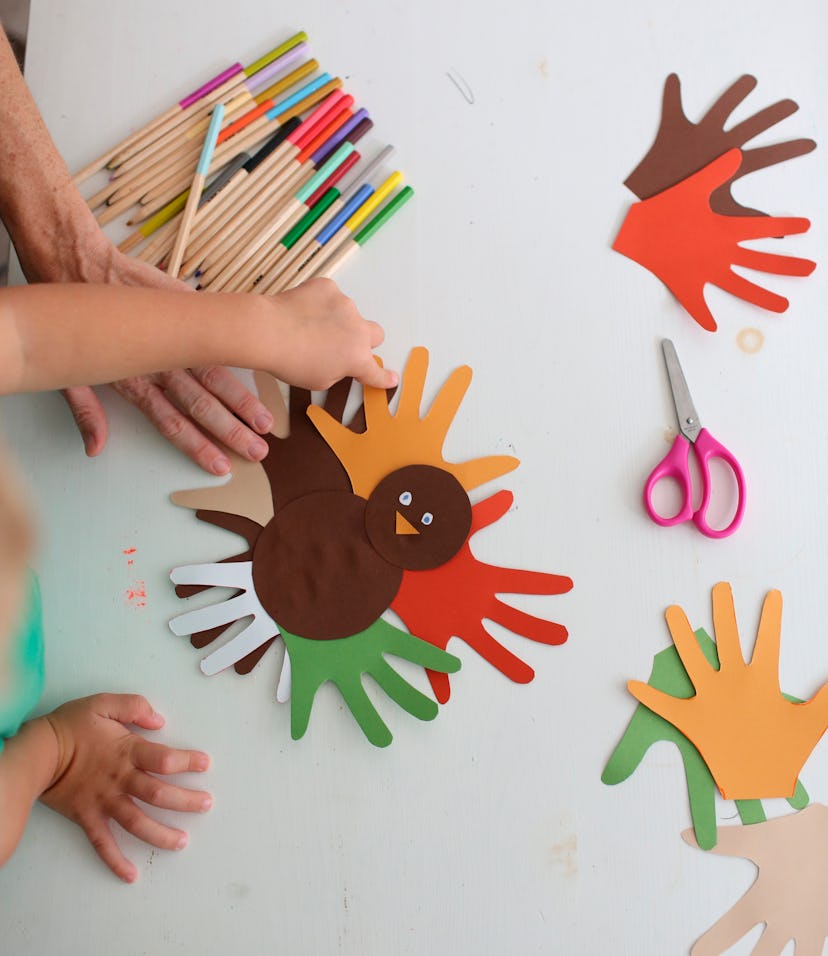 A DIY turkey made out of paper