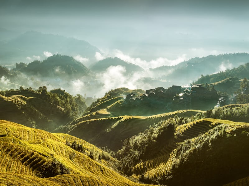 Longji Terraces in Guilin, Guangxi Zhuang Autonomous Region, China.