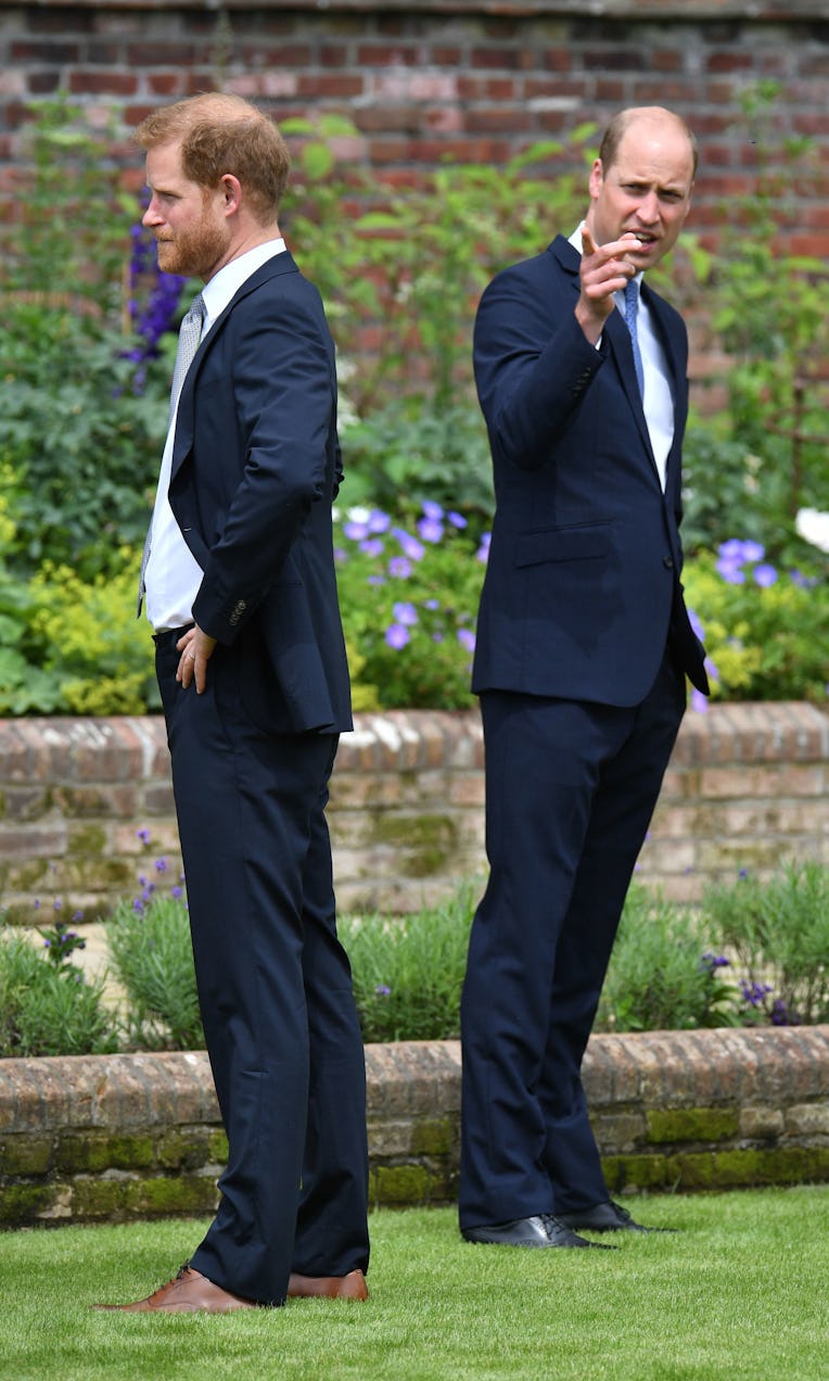 LONDON, ENGLAND - JULY 01: Prince Harry, Duke of Sussex and Prince William, Duke of Cambridge during...