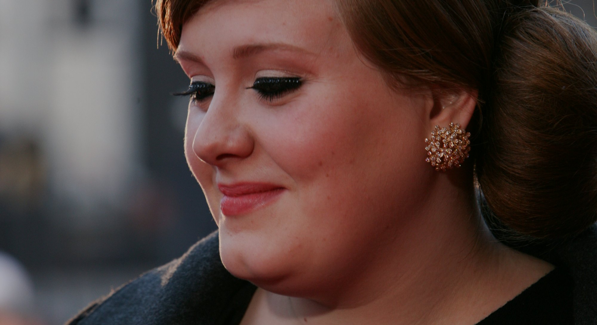 Adele attends the red carpet during The BRIT Awards 2008, Earls Court 1, London, 20th February 2008....