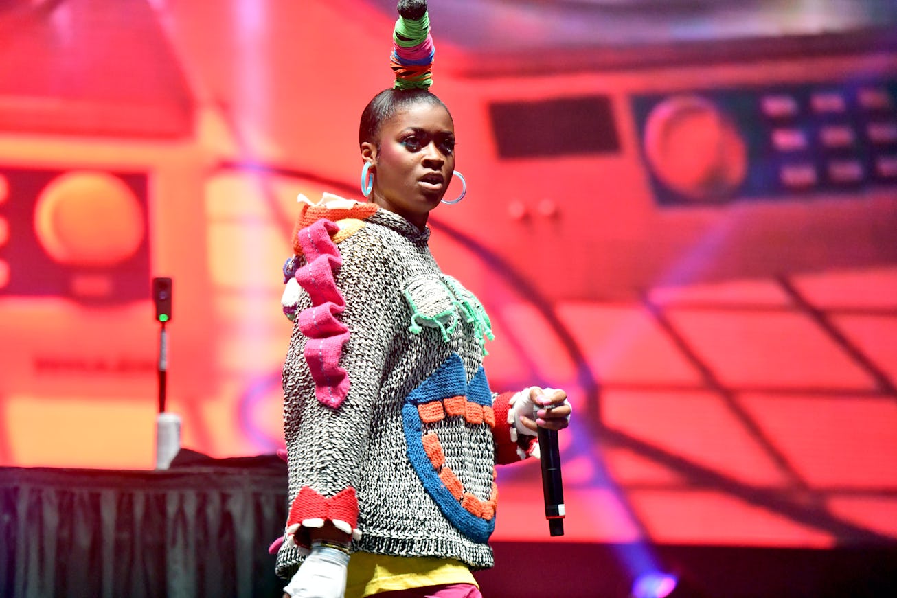 LOS ANGELES, CALIFORNIA - NOVEMBER 16: Rapper Tierra Whack performs onstage during the Adult Swim Fe...