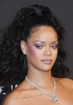 Rihanna attends the 'FENTY Beauty' by Rihanna launch at Harvey Nichols Knightsbridge on September 19...