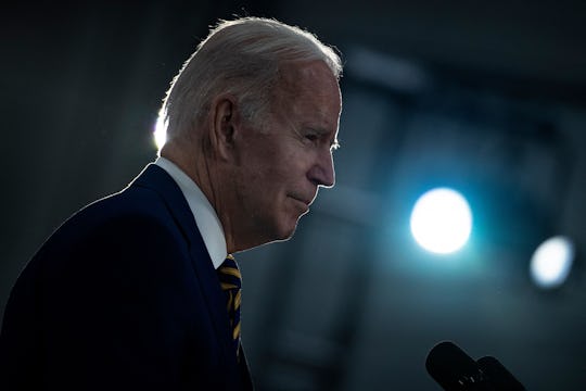 US President Joe Biden speaks at the Dakota County Technical College in Rosemount, Minnesota, Novemb...