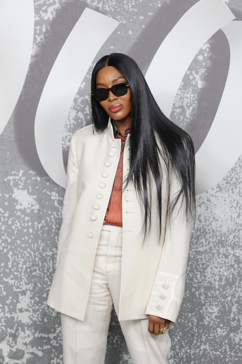 Naomi Campbell attends the Dior Men's Fall 2022 show