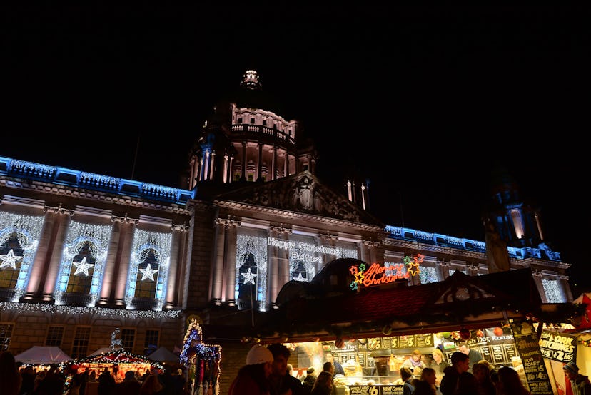 Christmas Market outside Belfast CIty Hall.