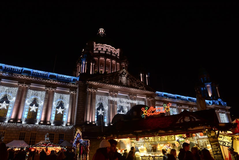 Christmas Market outside Belfast CIty Hall. 