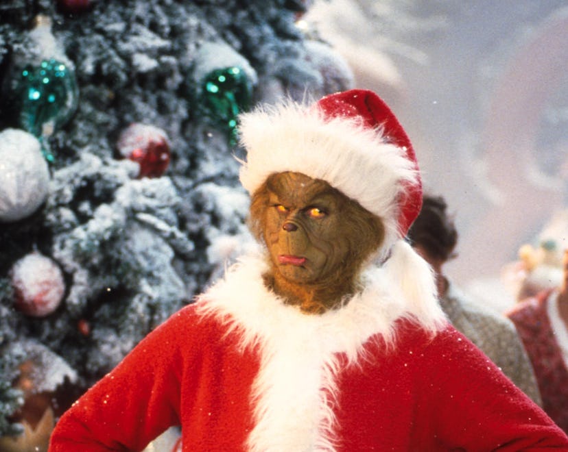 381271 01: Jim Carrey Stars As The Grinch, The Green Monster Who Disguises Himself As Santa Claus An...