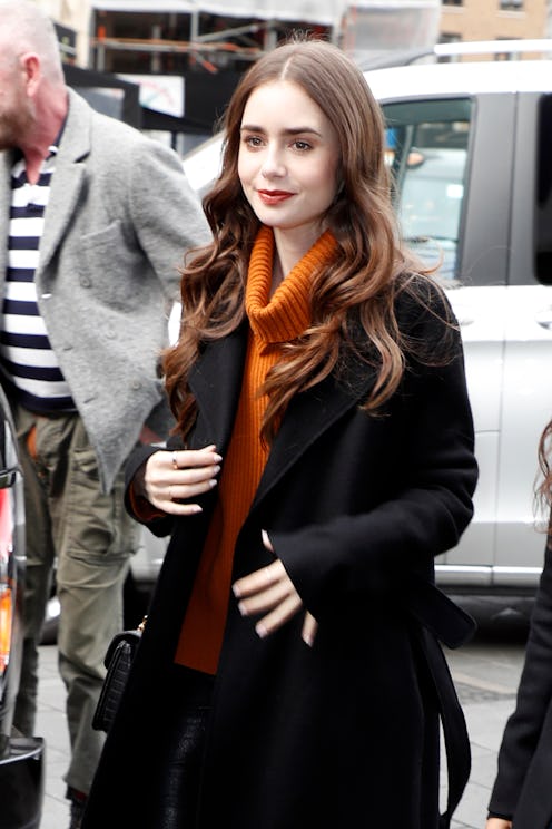 Lily Collins wears Dorothee Schumacher in 2019.
