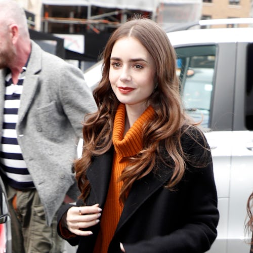 Lily Collins wears Dorothee Schumacher in 2019.