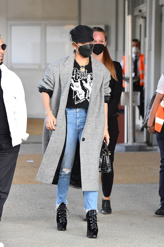 VENICE, ITALY - AUGUST 28: Jennifer Lopez is seen on August 28, 2021 in Venice, Italy. (Photo by Pho...