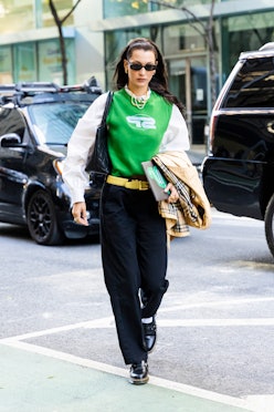 Gigi Hadid Pairs Her Go-To Prada Tote Bag With the Sneakers of the