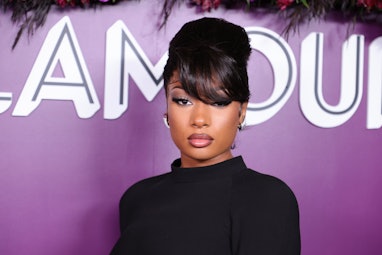 NEW YORK, NEW YORK - NOVEMBER 08: Megan Thee Stallion attends the 2021 Glamour Women of the Year Awa...