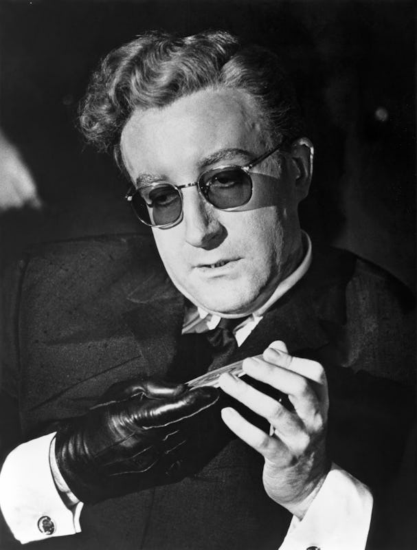 Actor Peter Sellers on the set of "Dr. Strangelove"