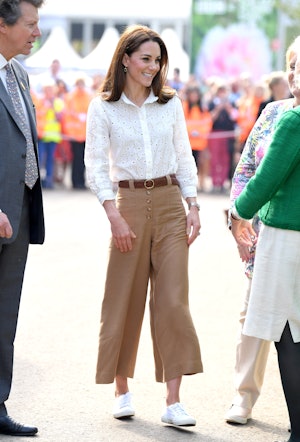 LONDON, ENGLAND - MAY 20: Catherine, Duchess of Cambridge attends her Back to Nature Garden at the R...