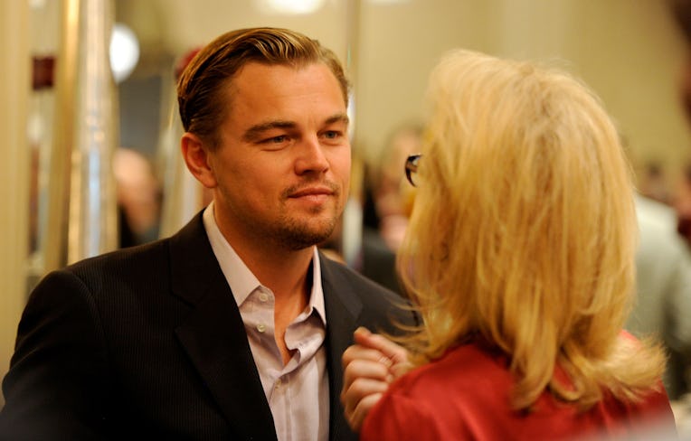 BEVERLY HILLS, CA - JANUARY 14: Actors Leonardo DiCaprio and Meryl Streep attends BAFTA Los Angeles...