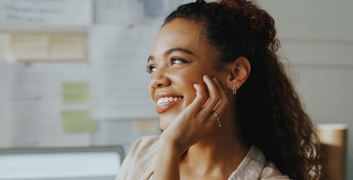 woman daydreaming