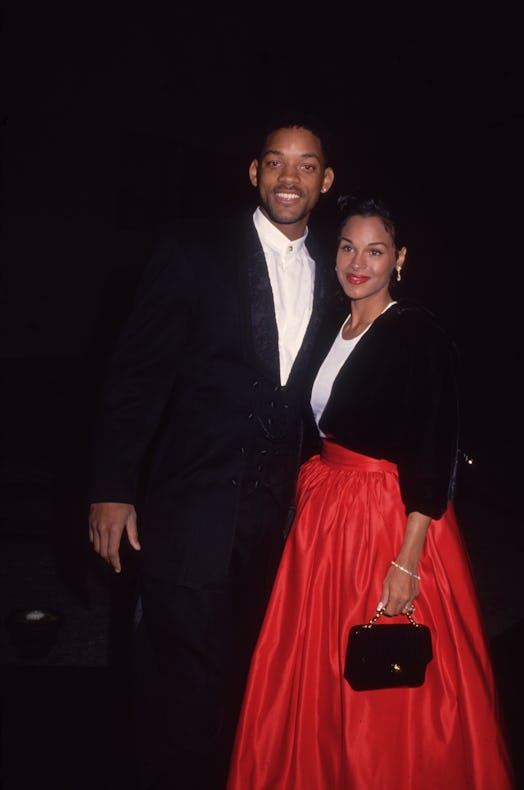 circa 1993:  Portrait of American actor and rapper Will Smith with his first wife, Sheree Zampino, i...
