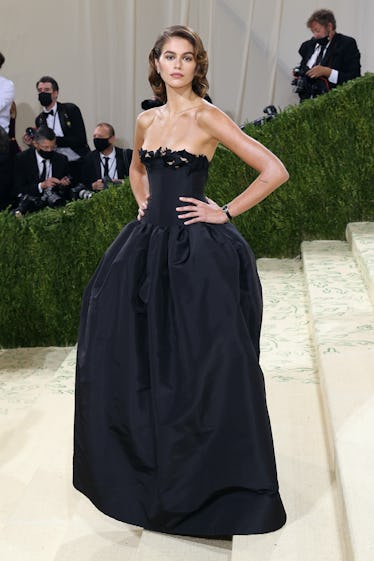 Kaia Gerber attends the 2021 Met Gala benefit "In America: A Lexicon of Fashion"