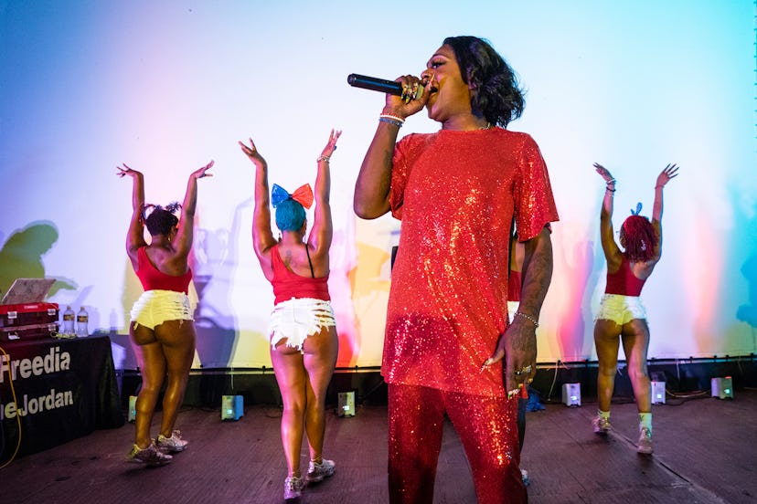 Big Freedia performs at The Broadside on July 04, 2021 in New Orleans, Louisiana
