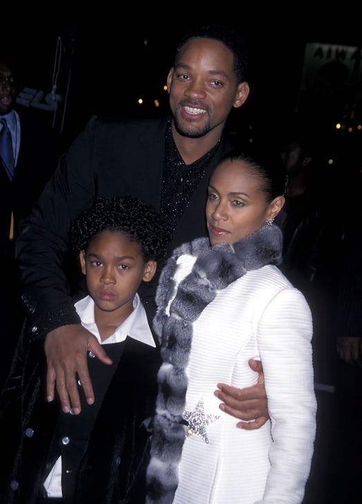 Actor Will Smith, actress Jada Pinkett Smith and Will's son Trey Smith attend the "Ali" Hollywood Pr...