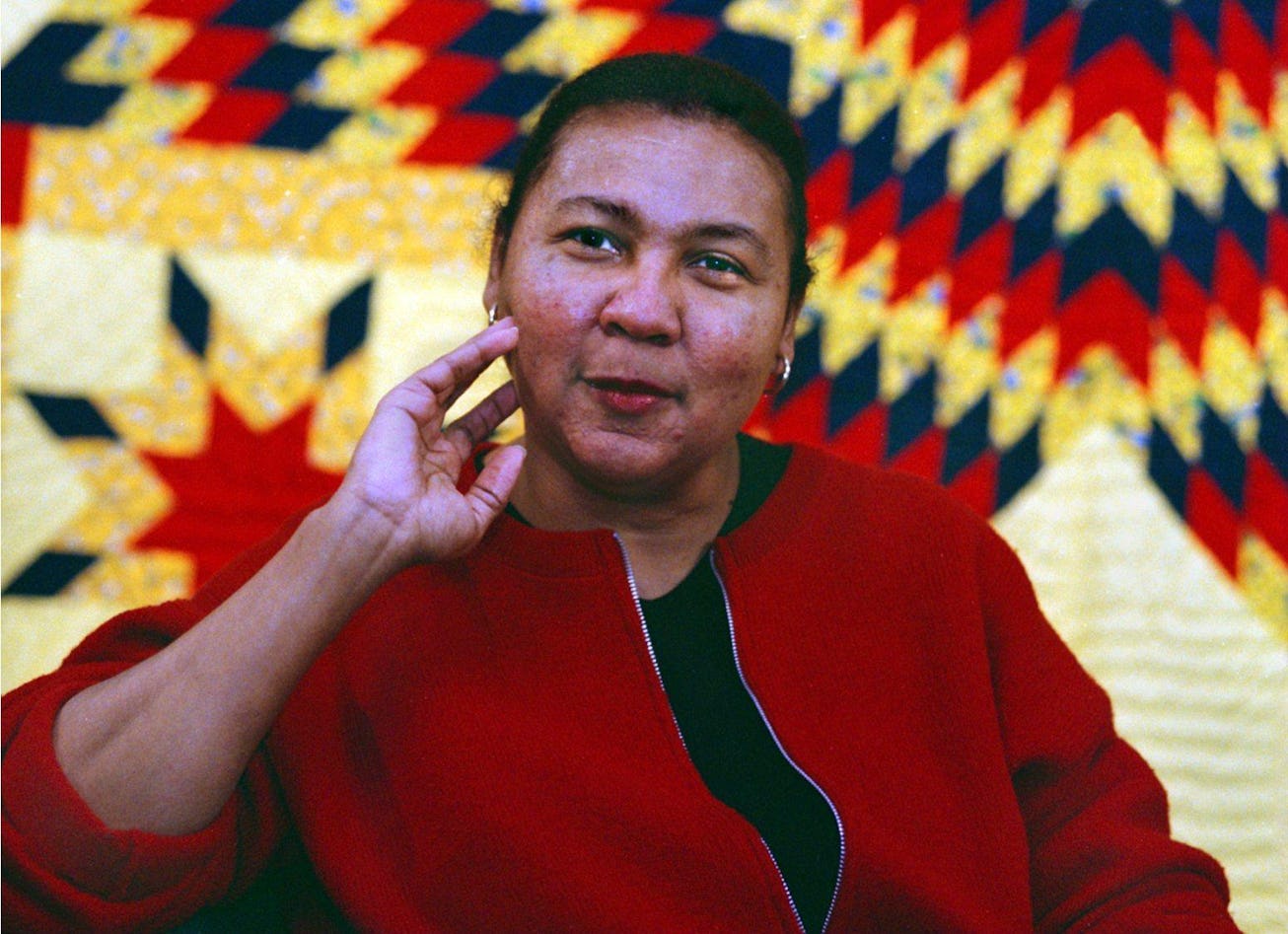 01/20/99 Black feminist Bell Hooks during interview for her new book. Said the feminist writer who a...