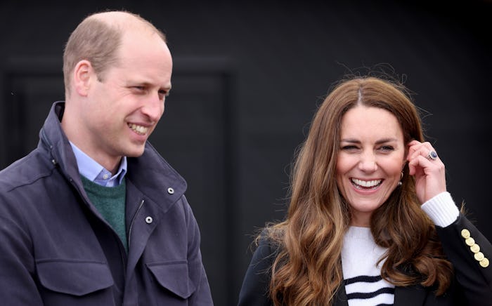 FIFE, SCOTLAND - MAY 26: Prince William, Duke of Cambridge and Catherine, Duchess of Cambridge smile...