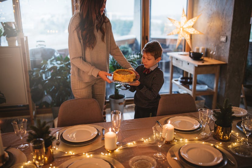 Celebrate New Year's Eve with kids with a fancy family dinner.