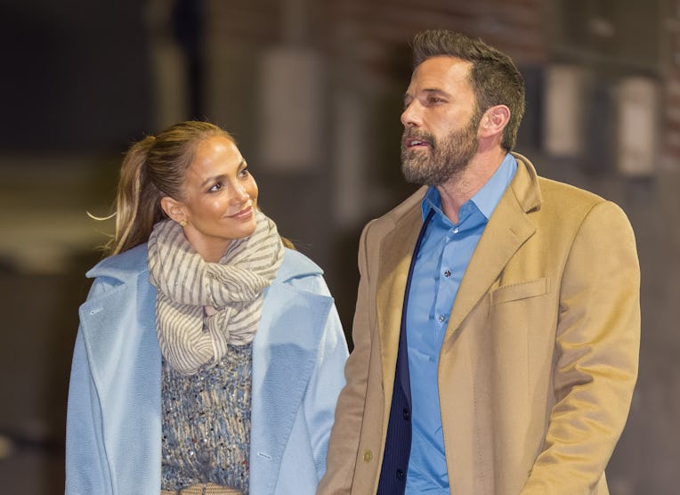 LOS ANGELES, CA - DECEMBER 15: Jennifer Lopez and Ben Affleck are seen at "Jimmy Kimmel Live" on Dec...