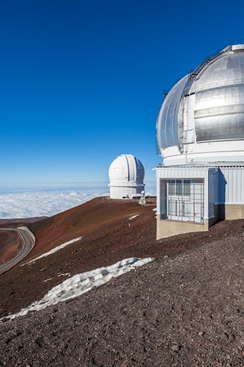 gemini observatory at the top of mauna kea volcano at 4200 metres above sea level on big island, haw...